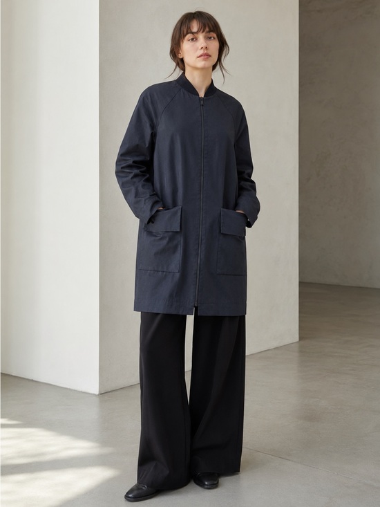 COS Jackets & Blazers - COS Black Zip-Front Bomber Coat, Size US2